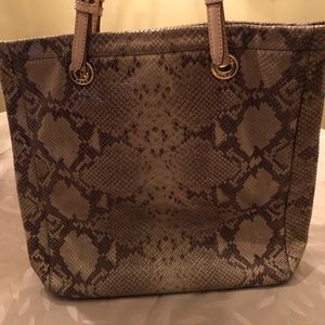 Michael Kors Snakeskin Leather Handbag